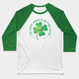 Cute four leaf lucky clover in cute kawaii style Baseball T-Shirt